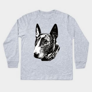 Brindle Bull Terrier Kids Long Sleeve T-Shirt